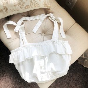 Forever 21 summer crop top button bow size S